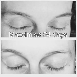 How do I grow my eyelashes? - Picture of my eyelashes using Sisel International's Maxximize