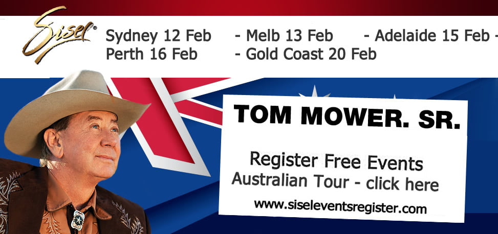 Tom Mower is coming to Australia