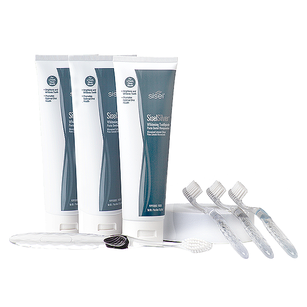 SiselSilver™ Whitening Toothpaste and Brush Pack