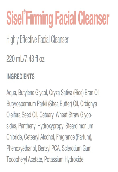Sisel-FirmingFacialCleanser-Product-Ingredients
