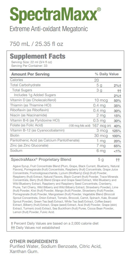 Sisel-SpectraMaxx-Product-Label-Ingredients