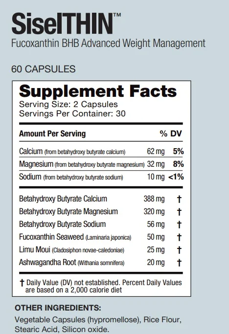 Sisel-THIN-Product-Label-Ingredients Label