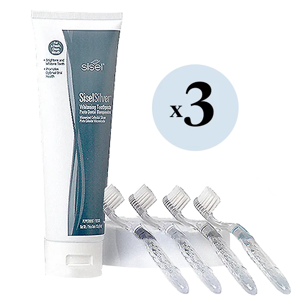 SiselSilver Whitening Toothpaste and Brush Pack